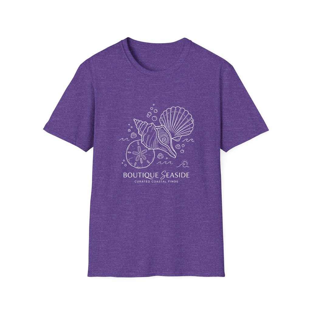 Seaside Boutique Shells T-Shirt – Minimal Coastal Graphic Tee