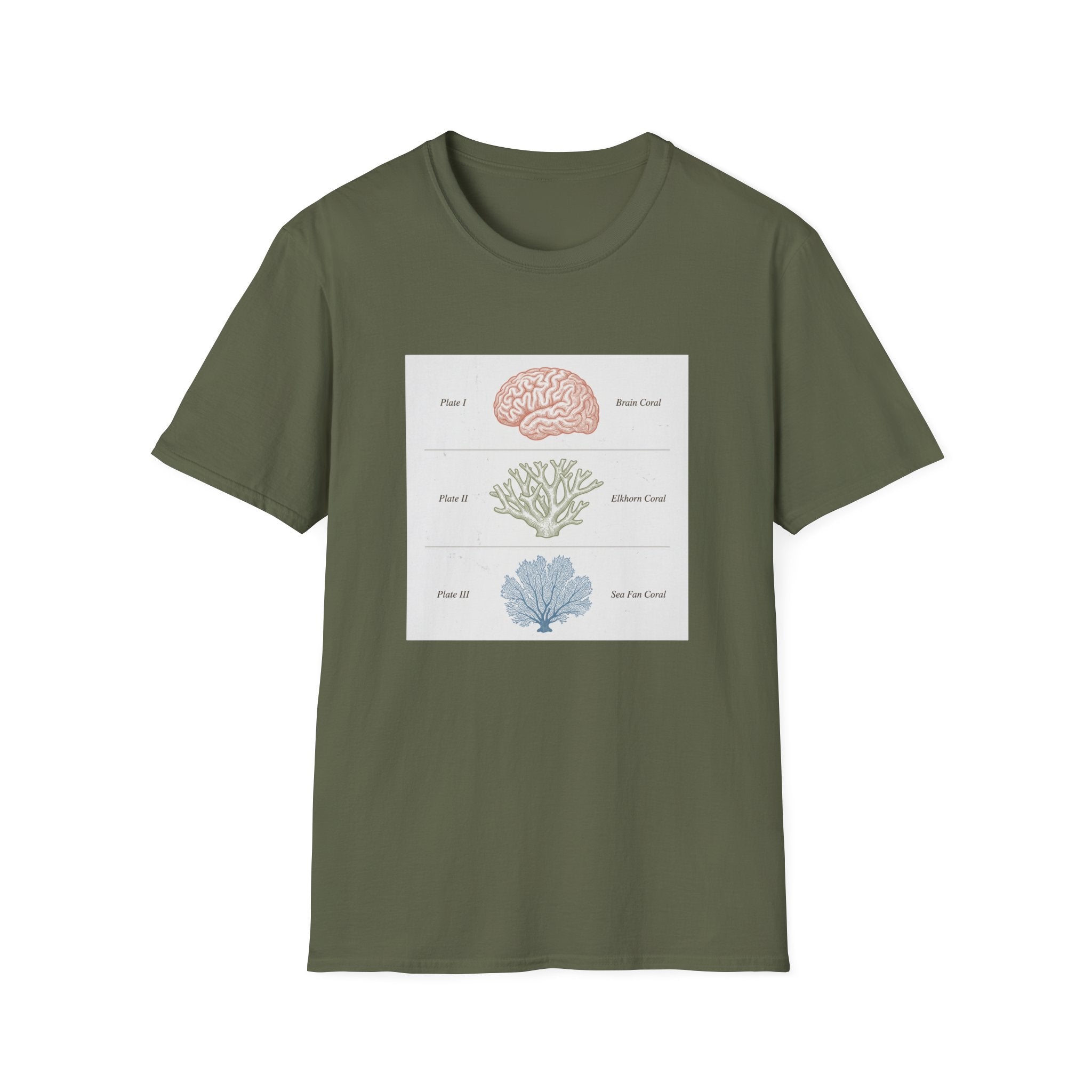 Brain, Coral, Sea Life T-Shirt – "Plant It, Grow It, Love It" Ocean Anatomy Tee
