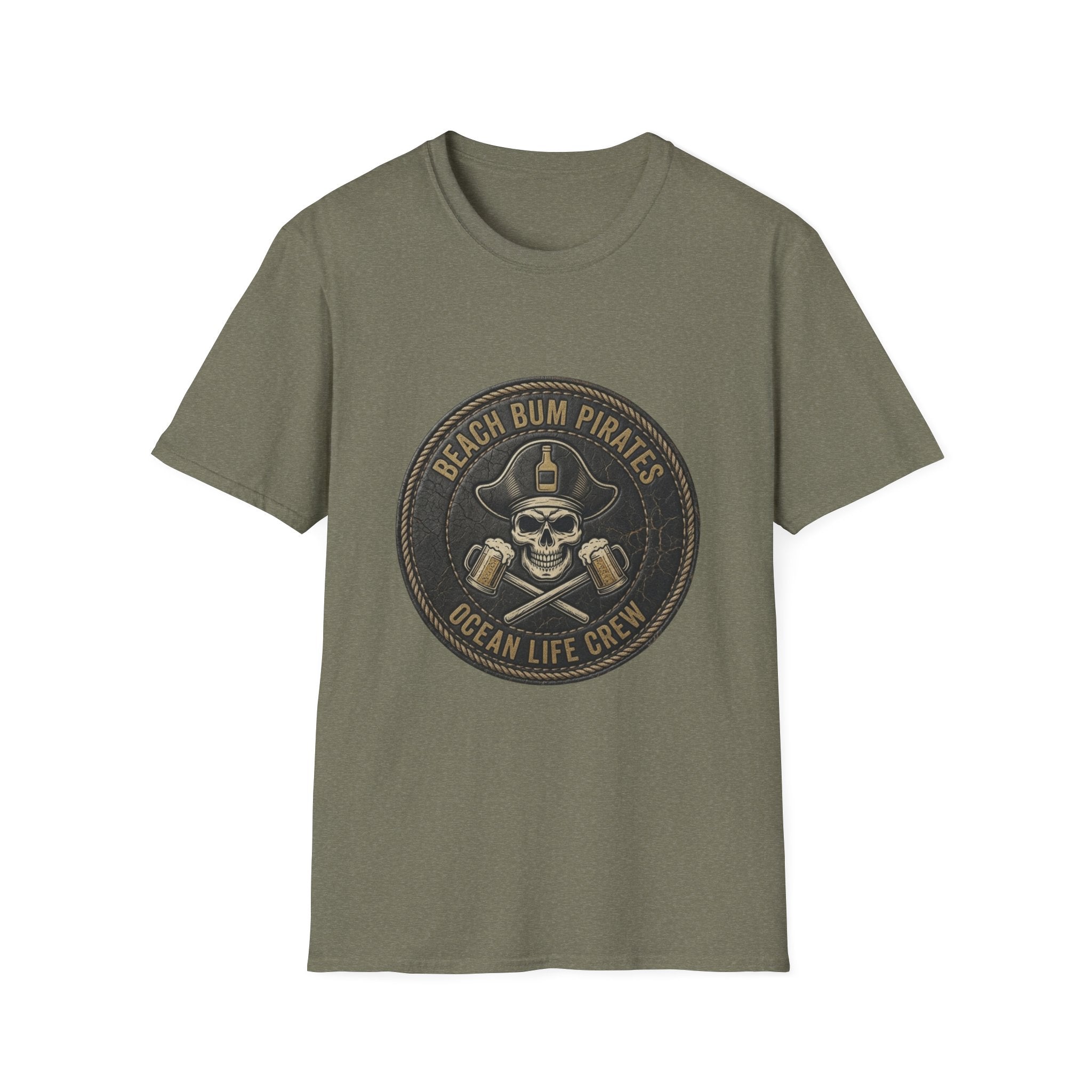 Beach Bum Pirates T-Shirt — Ocean Life Crew Skull Logo Tee