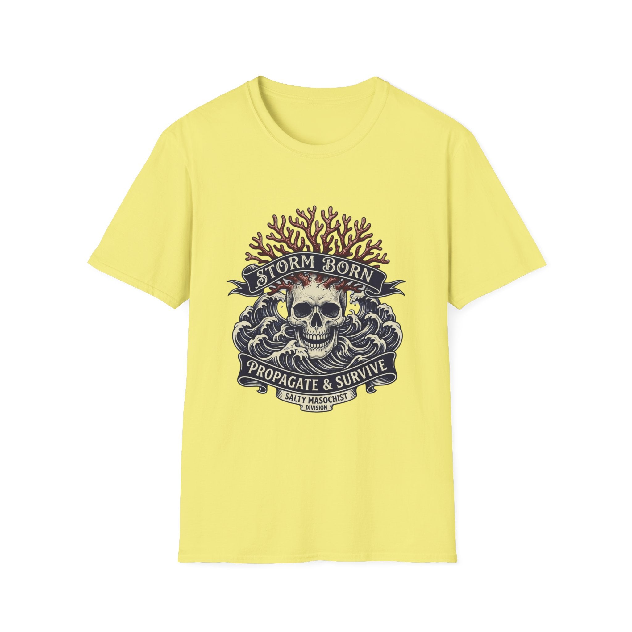 Storm Born Skull Tee — "Propagate & Survive" Pirate Nautical T-Shirt