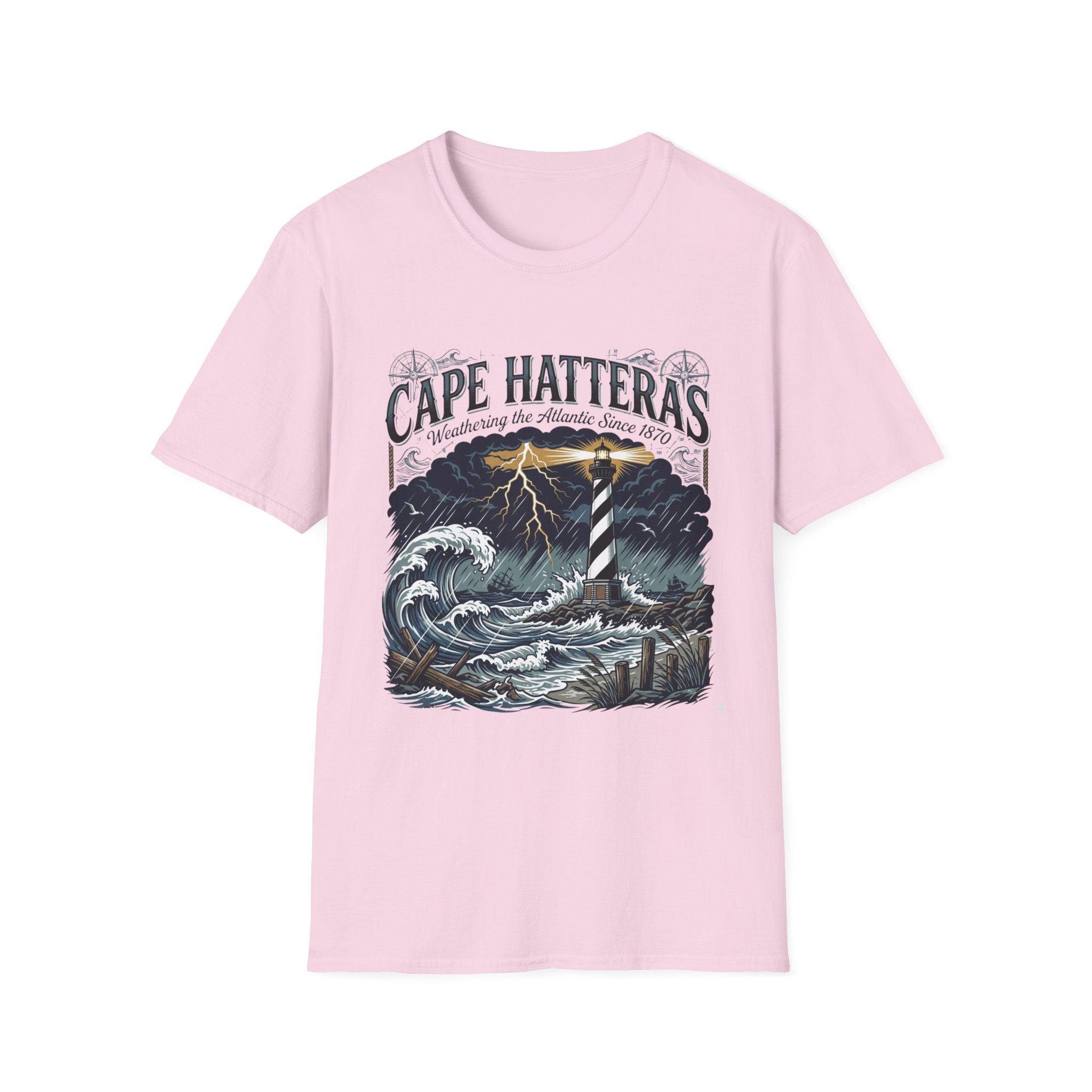Cape Hatteras Lighthouse Storm T-Shirt — Weathering the Atlantic Since 1870