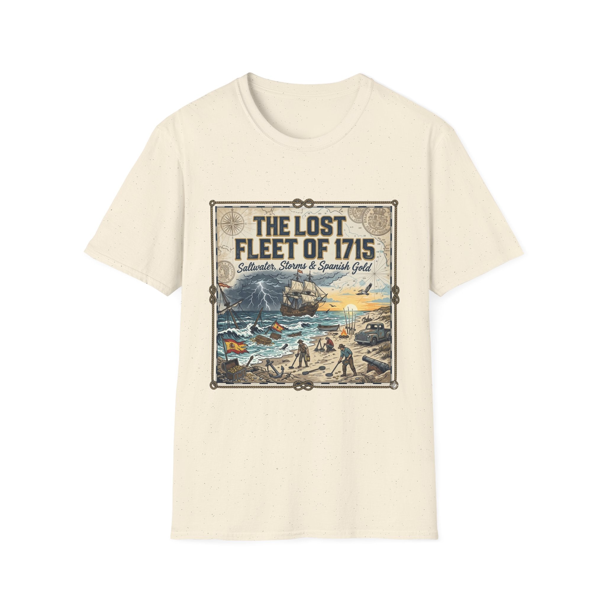 The Lost Fleet of 1715 T-Shirt — Vintage Salvage, Storms & Spanish Gold Graphic Tee