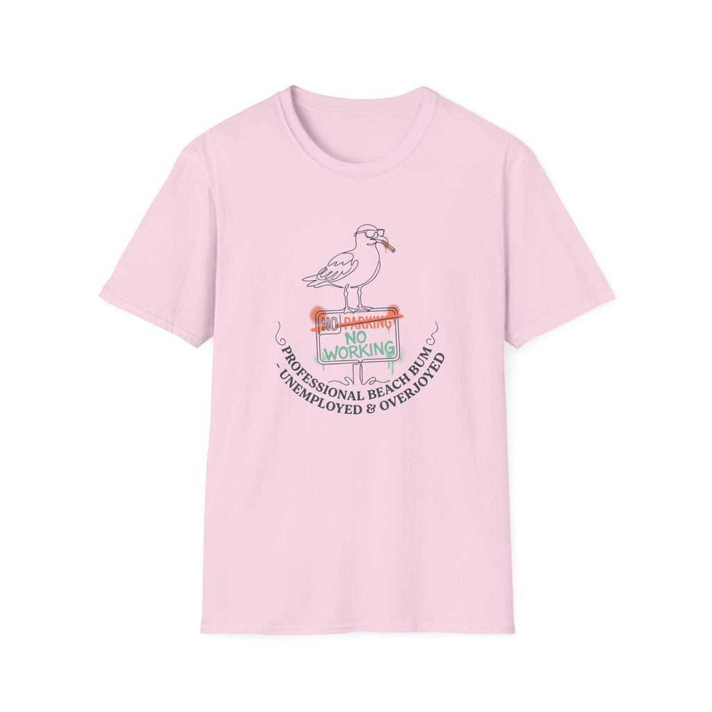 Seagull 'No Working' Beach T-Shirt — Professional Beach Bum Tee