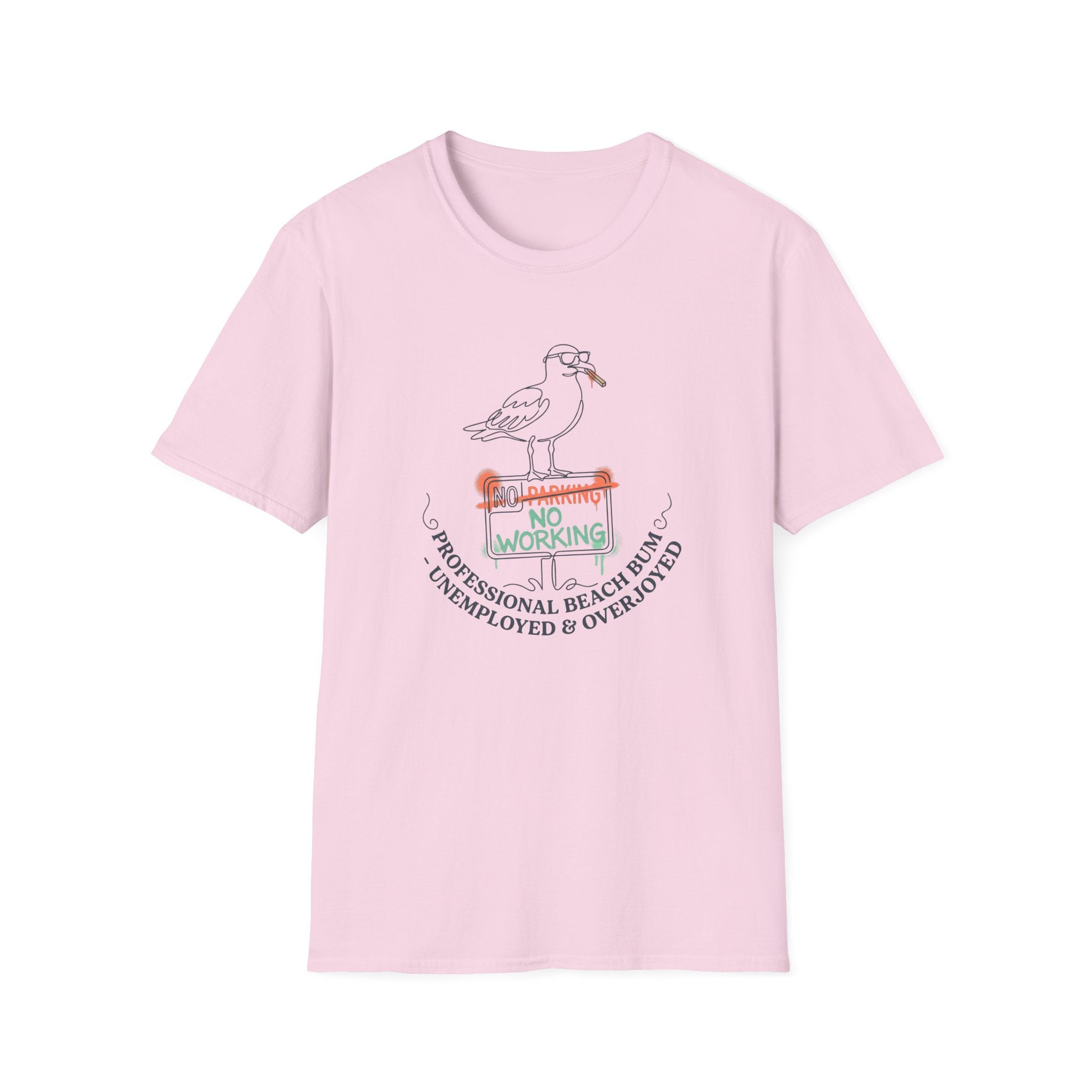 Seagull 'No Working' Beach T-Shirt — Professional Beach Bum Tee