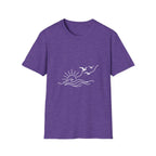 Sunrise Seagulls Graphic T-Shirt — Minimal Beach Sunset Tee