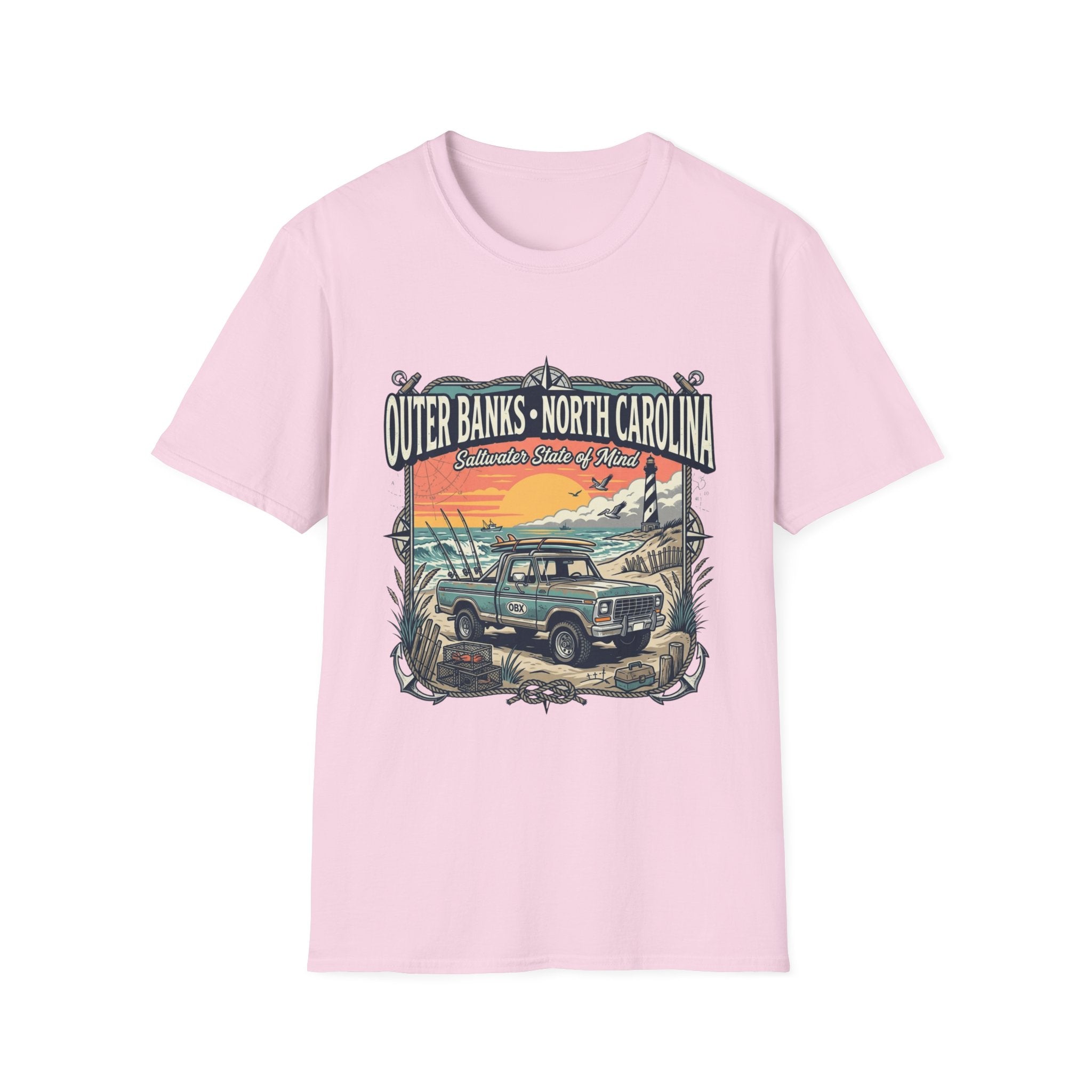 Outer Banks North Carolina T-Shirt — "Saltwater State of Mind" Beach Vintage Tee