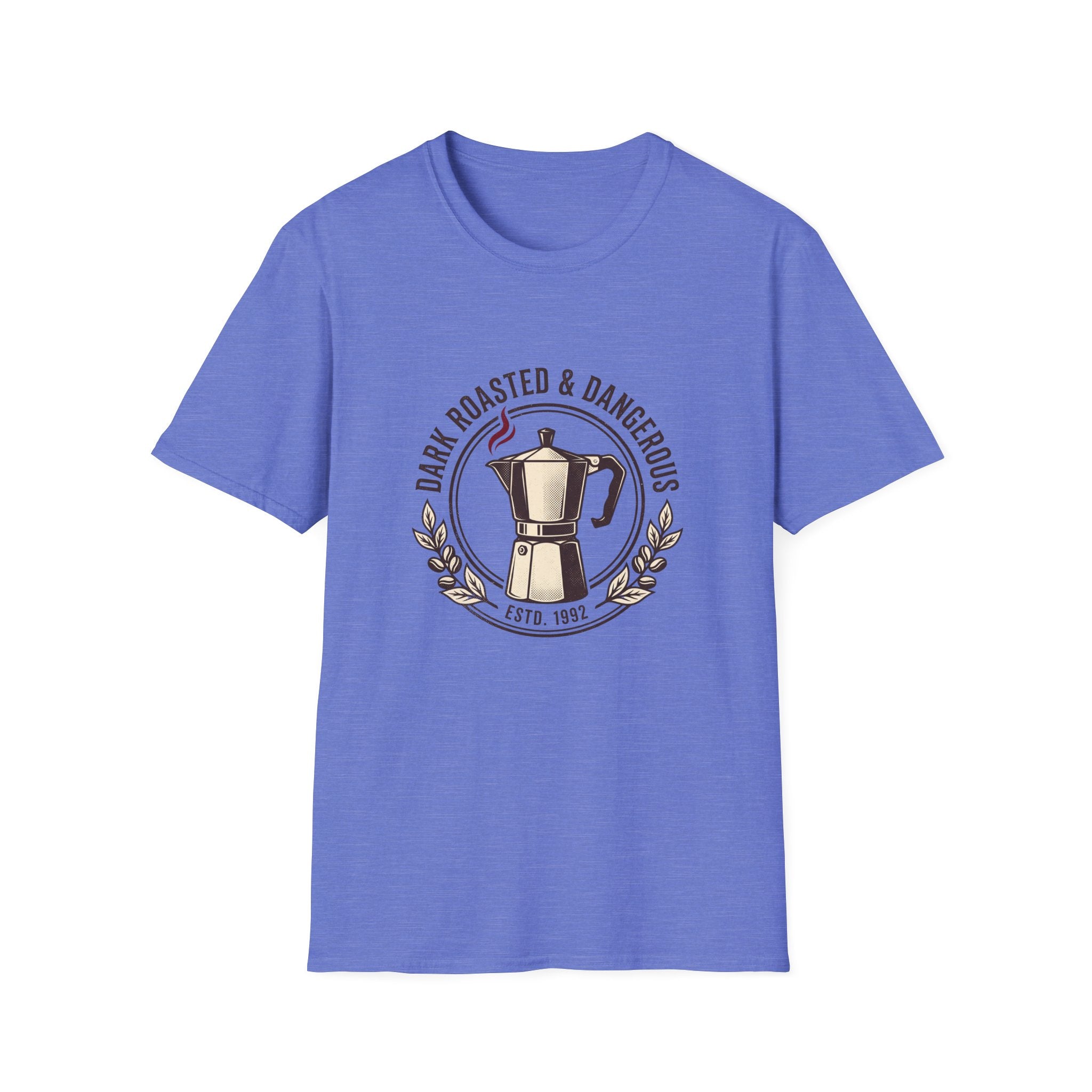 Moka Pot Tee — "Dark Roasted & Dangerous" Coffee T-Shirt