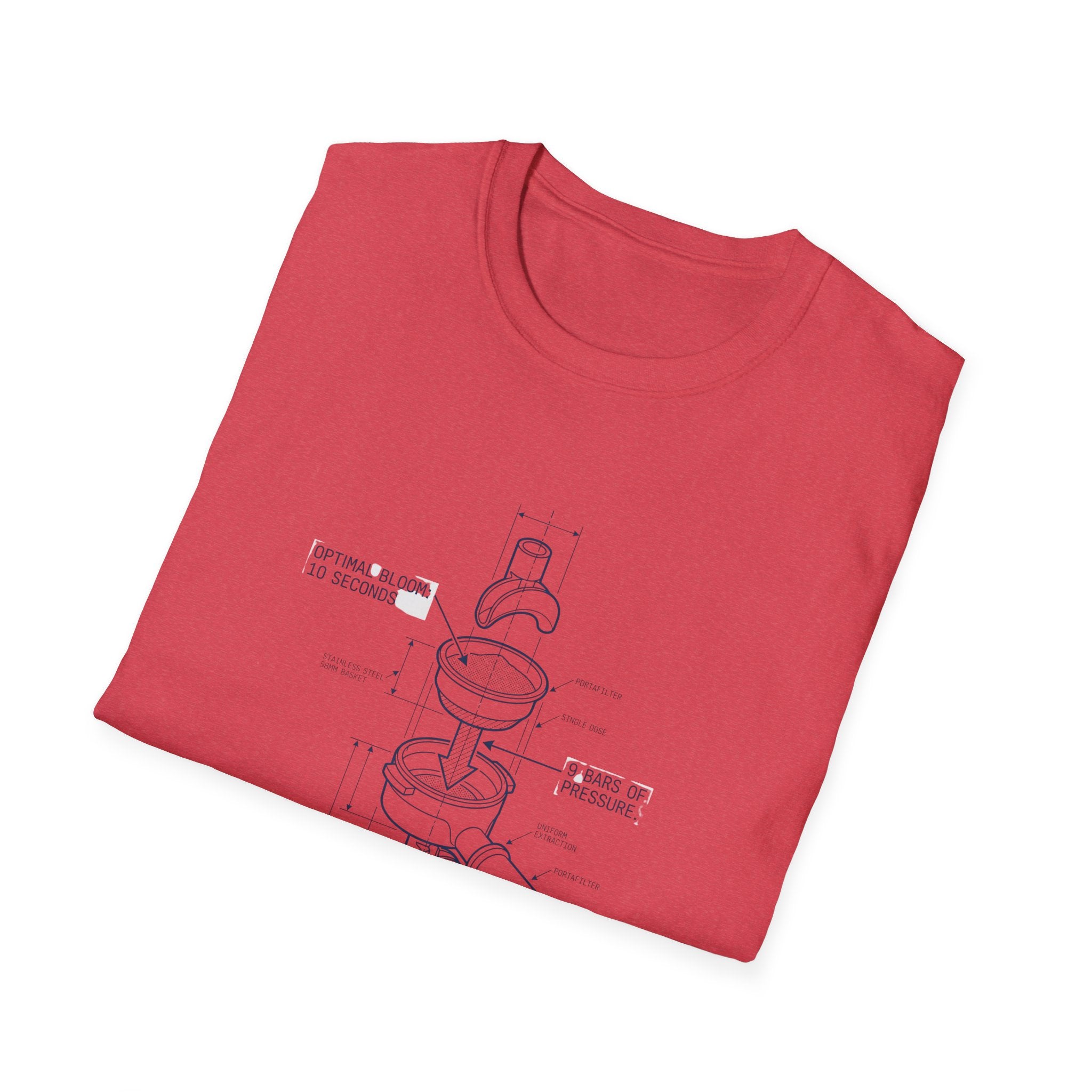 Coffee Diagram T-Shirt — "The Science of the Sip" Espresso Blueprint Tee