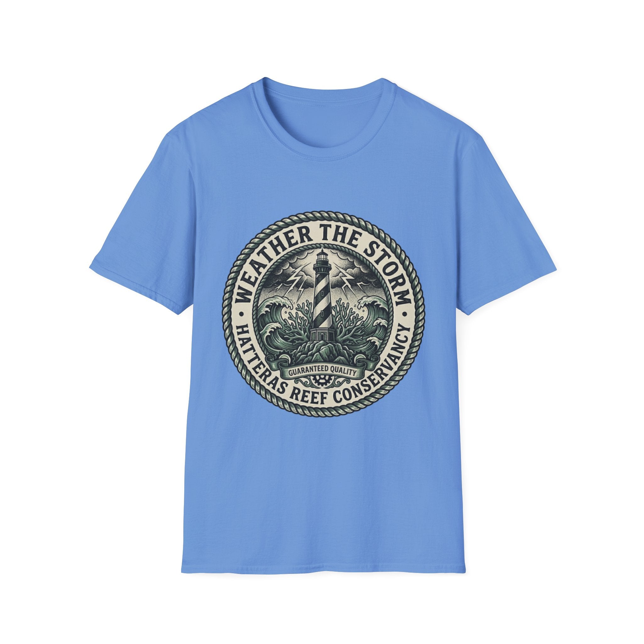 Weather the Storm Lighthouse T-Shirt — Coastal Conservation Graphic Tee