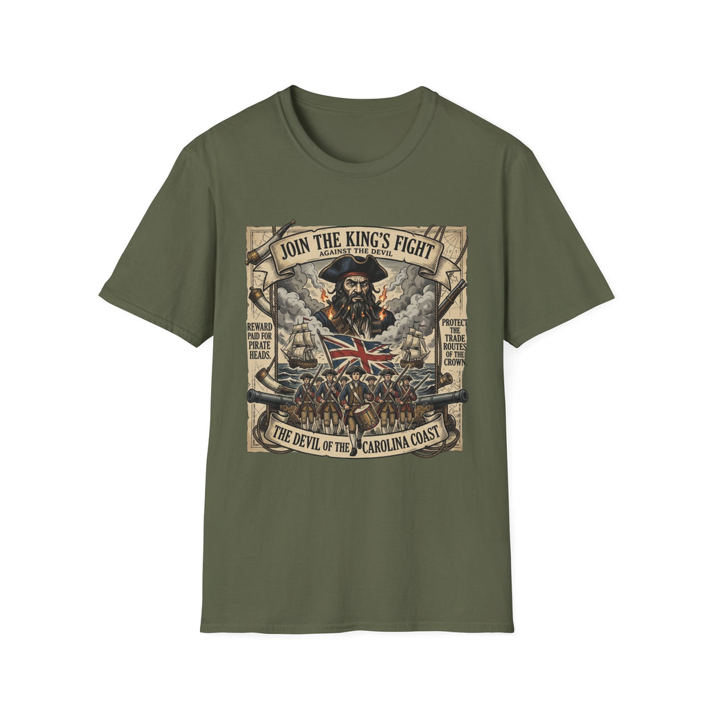 Pirate Propaganda T-Shirt — "Join the King's Fight" Vintage Nautical Design