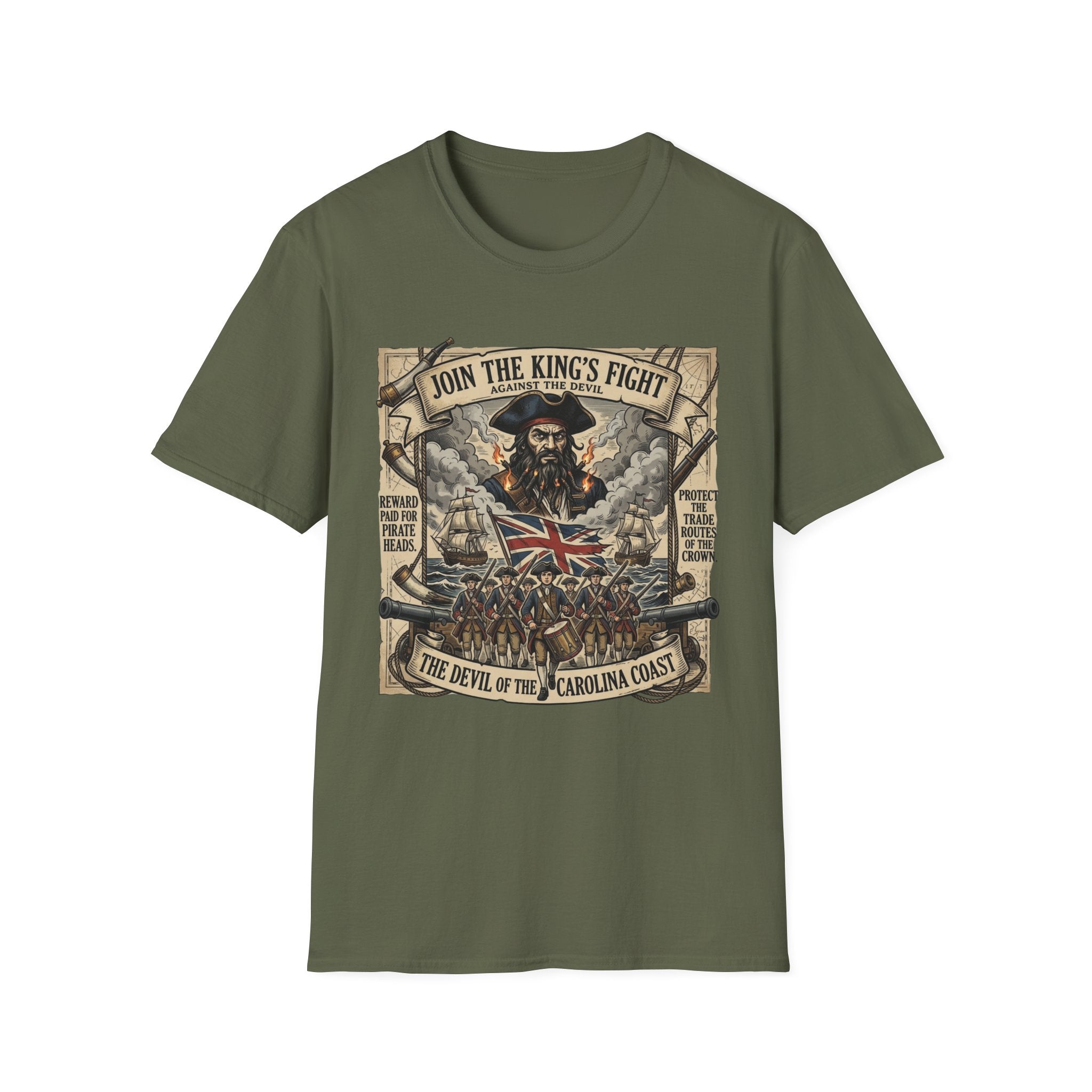 Pirate Propaganda T-Shirt — "Join the King's Fight" Vintage Nautical Design