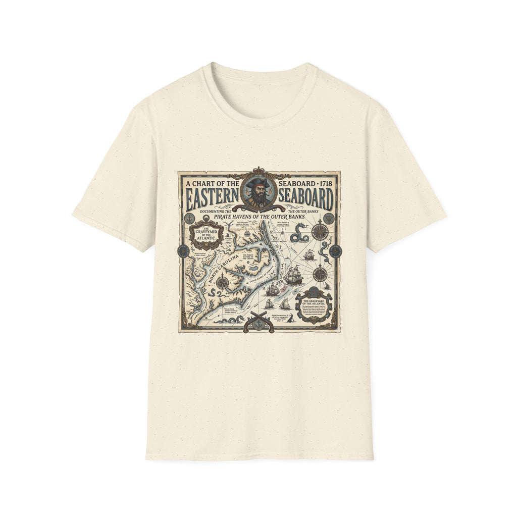 Eastern Seaboard 1718 Vintage Pirate Map T-Shirt