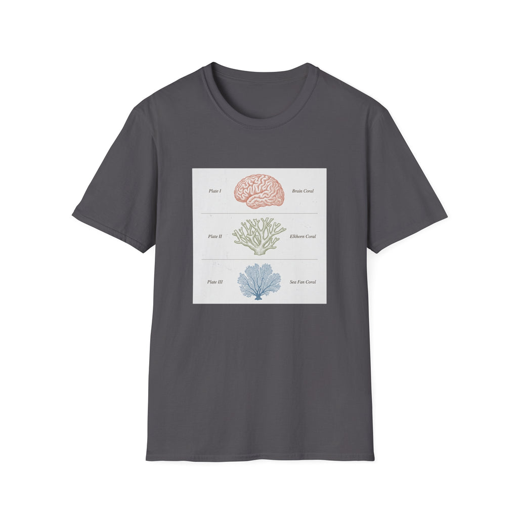Brain, Coral, Sea Life T-Shirt – "Plant It, Grow It, Love It" Ocean Anatomy Tee
