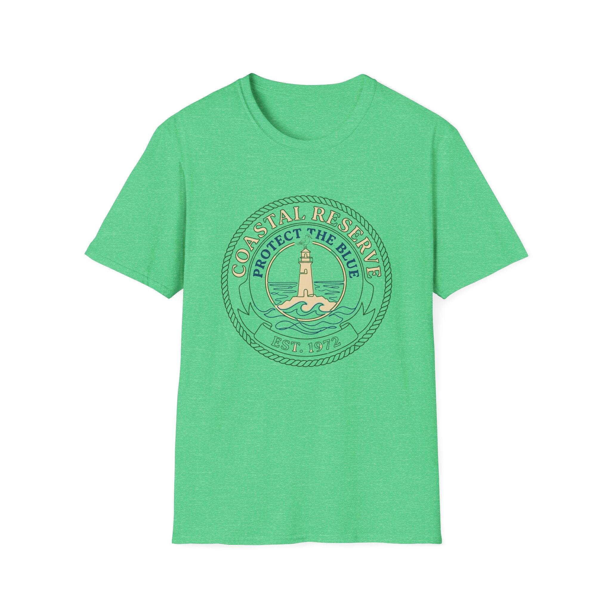 Coastal Reserve Lighthouse T-Shirt — "Protect the Blue" Ocean Conservation Tee
