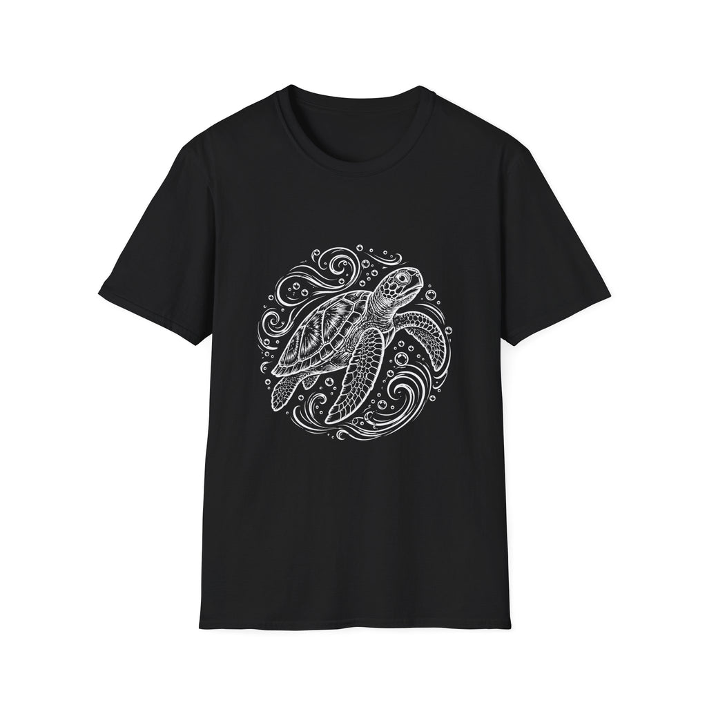 Sea Turtle Mandala T-Shirt – Hand-Drawn Ocean Art Tee