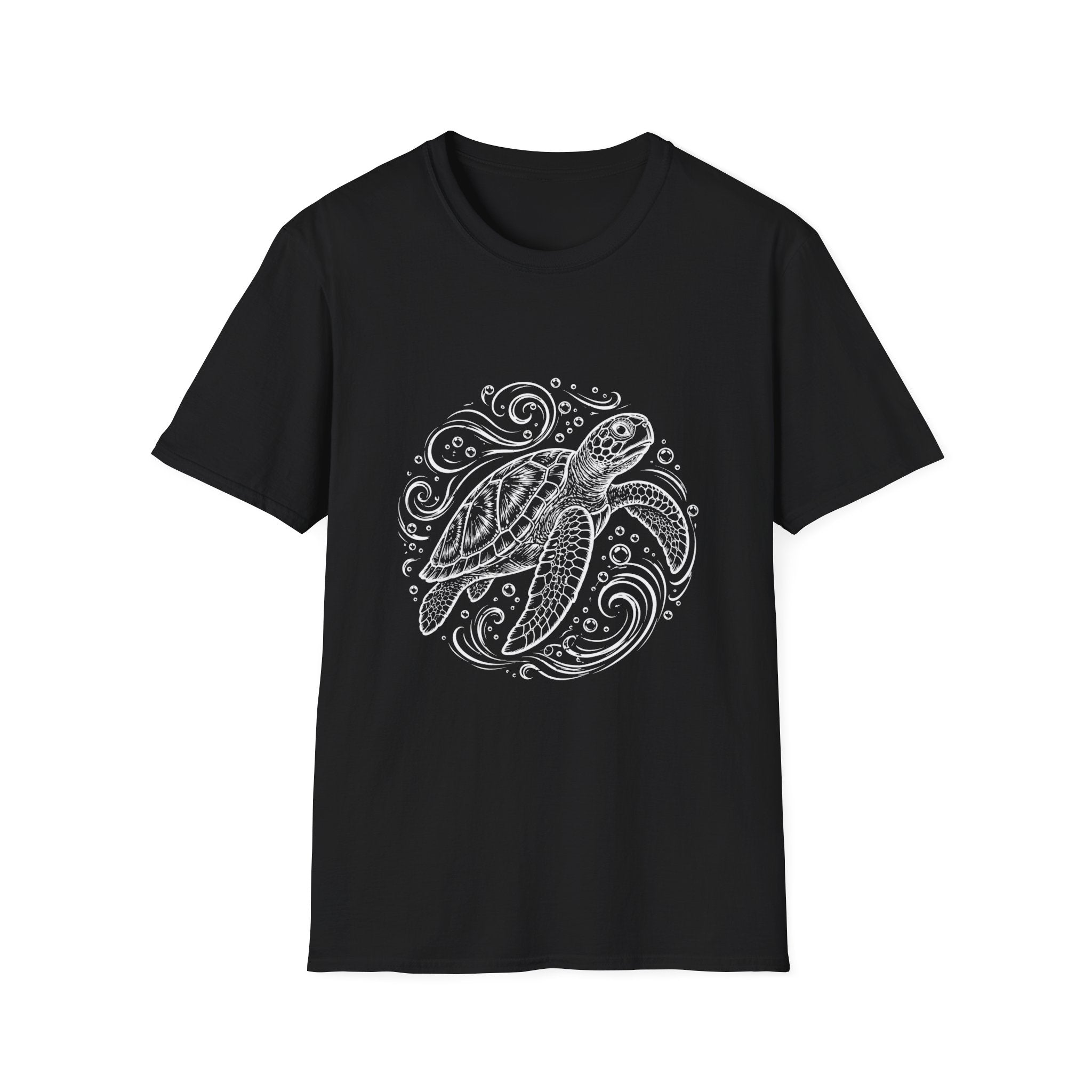 Sea Turtle Mandala T-Shirt – Hand-Drawn Ocean Art Tee