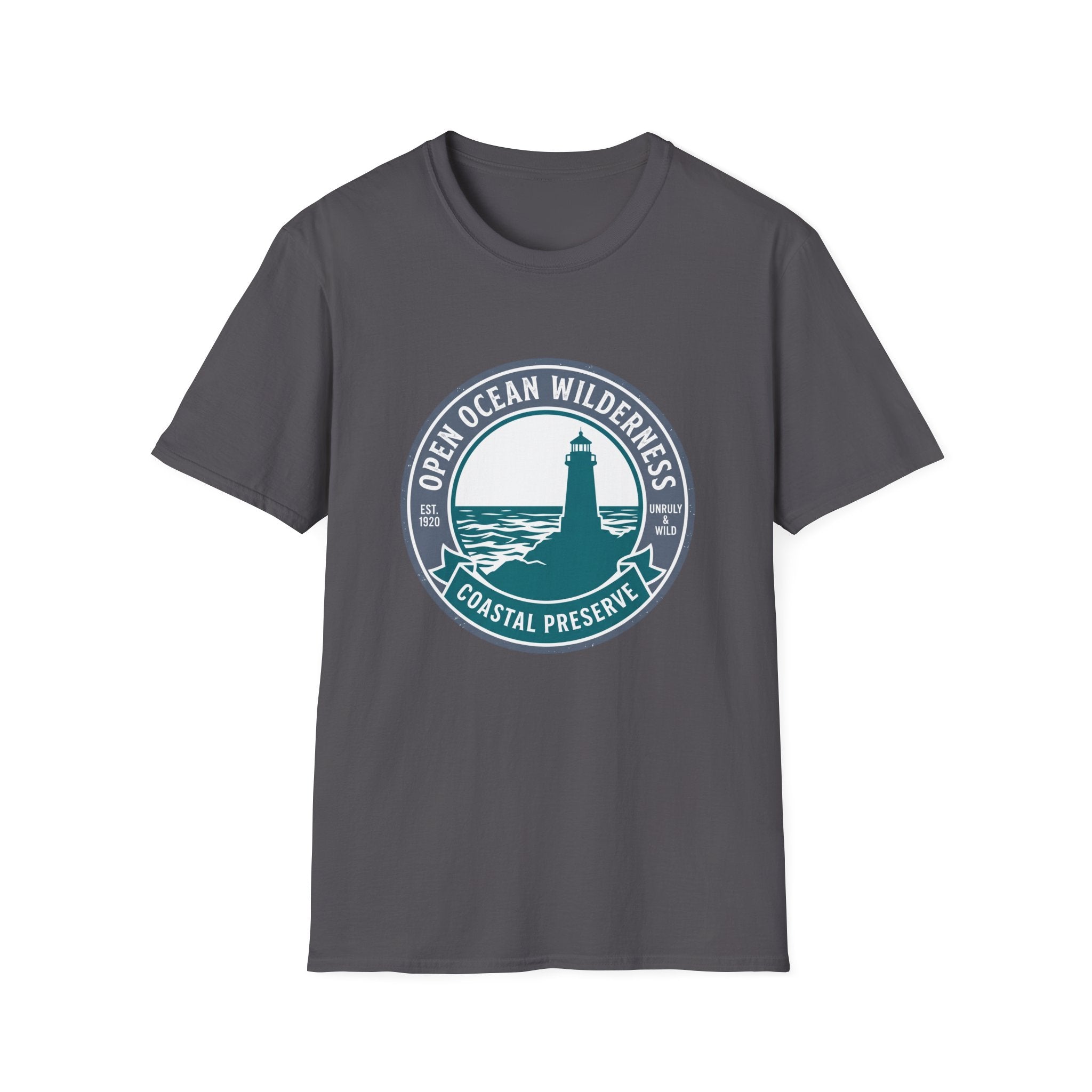 Coastal Preserve Lighthouse T-Shirt — Open Ocean Wilderness Graphic Tee
