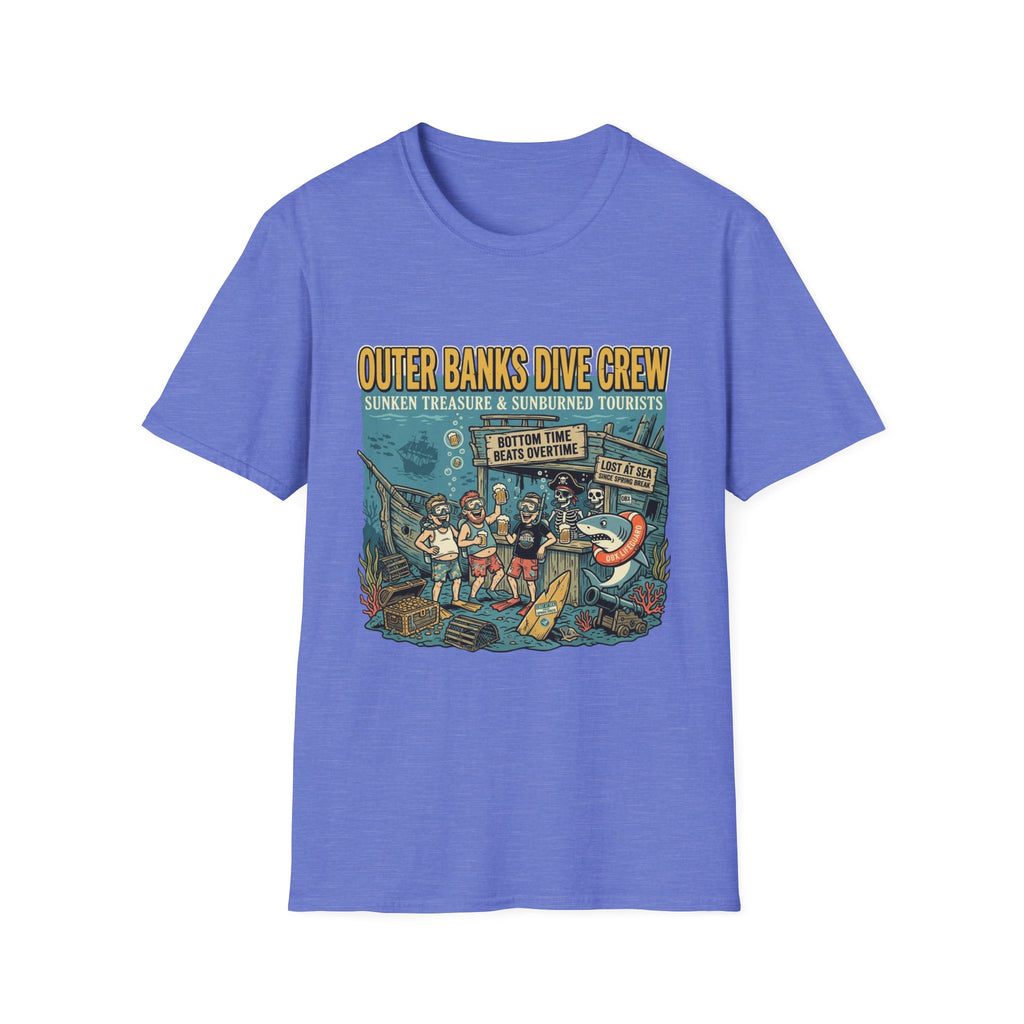 Outer Banks Dive Crew T-Shirt — Sunken Treasure & Sunburned Tourists