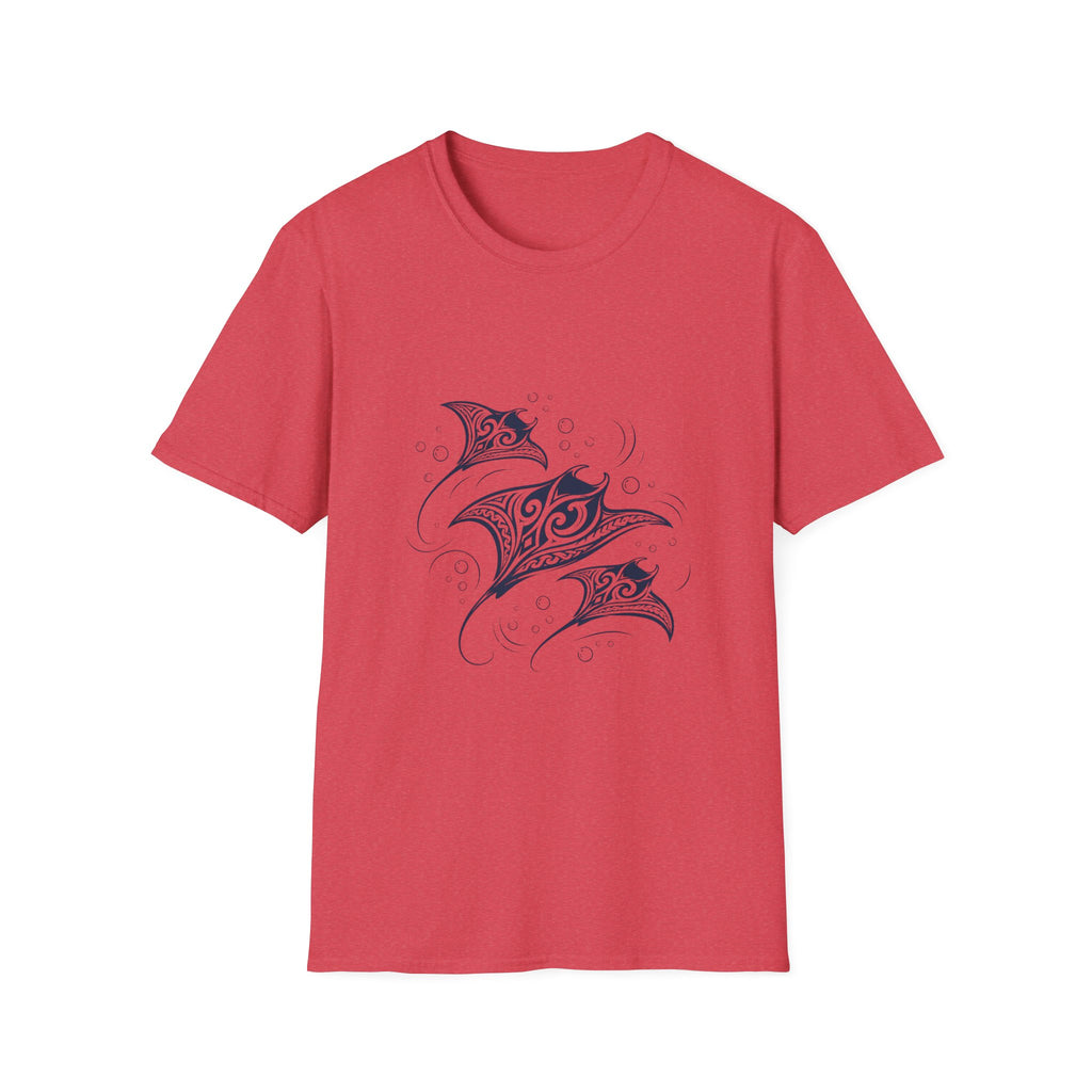 Tribal Manta Ray T-Shirt — Ocean Wave Nautical Art Tee
