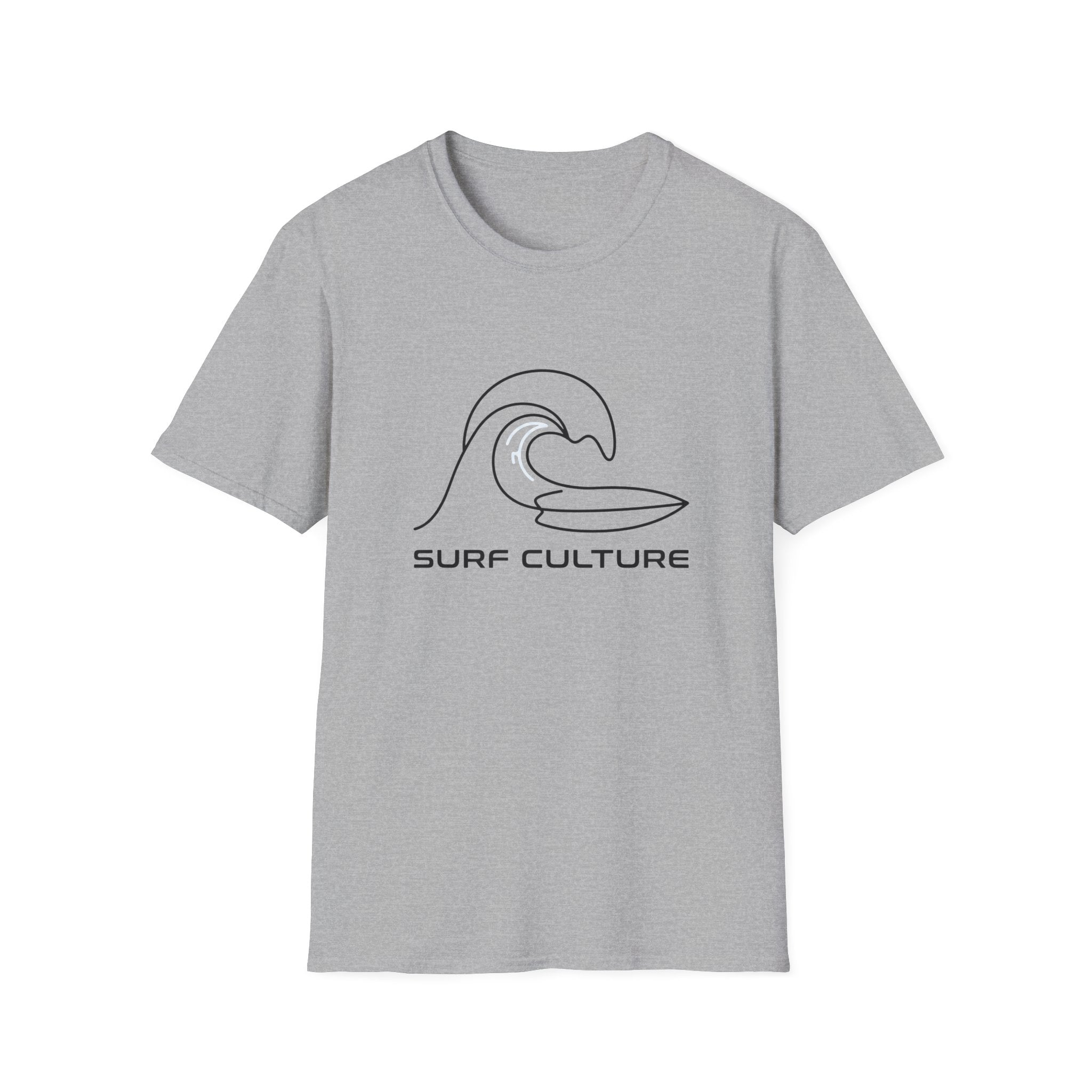 Surf Culture T-Shirt – Minimal Wave Graphic Tee