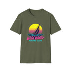 Sailboat Sunset T-Shirt — "Wild Water Racing Club" Retro Nautical Tee