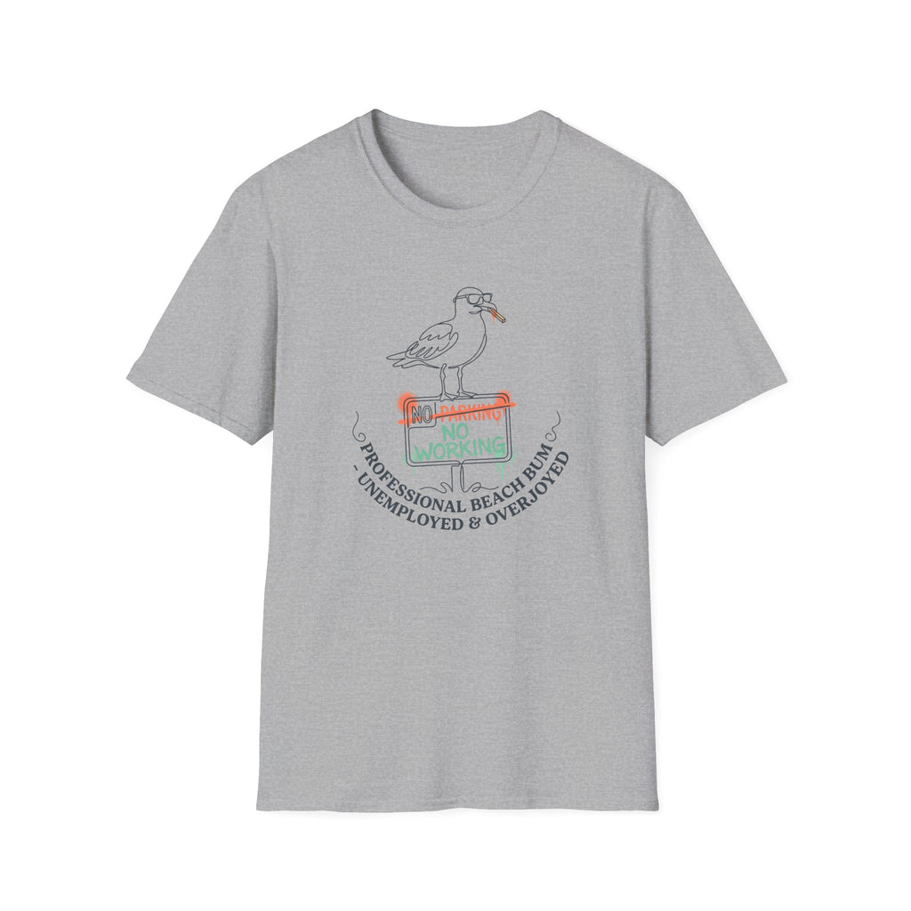 Seagull 'No Working' Beach T-Shirt — Professional Beach Bum Tee