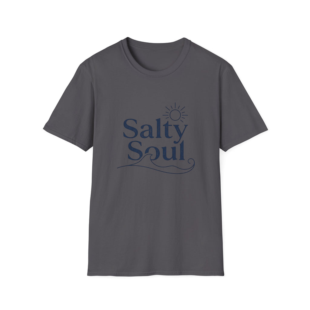 Salty Soul Beach T-Shirt — Nautical Sun & Wave Graphic Tee