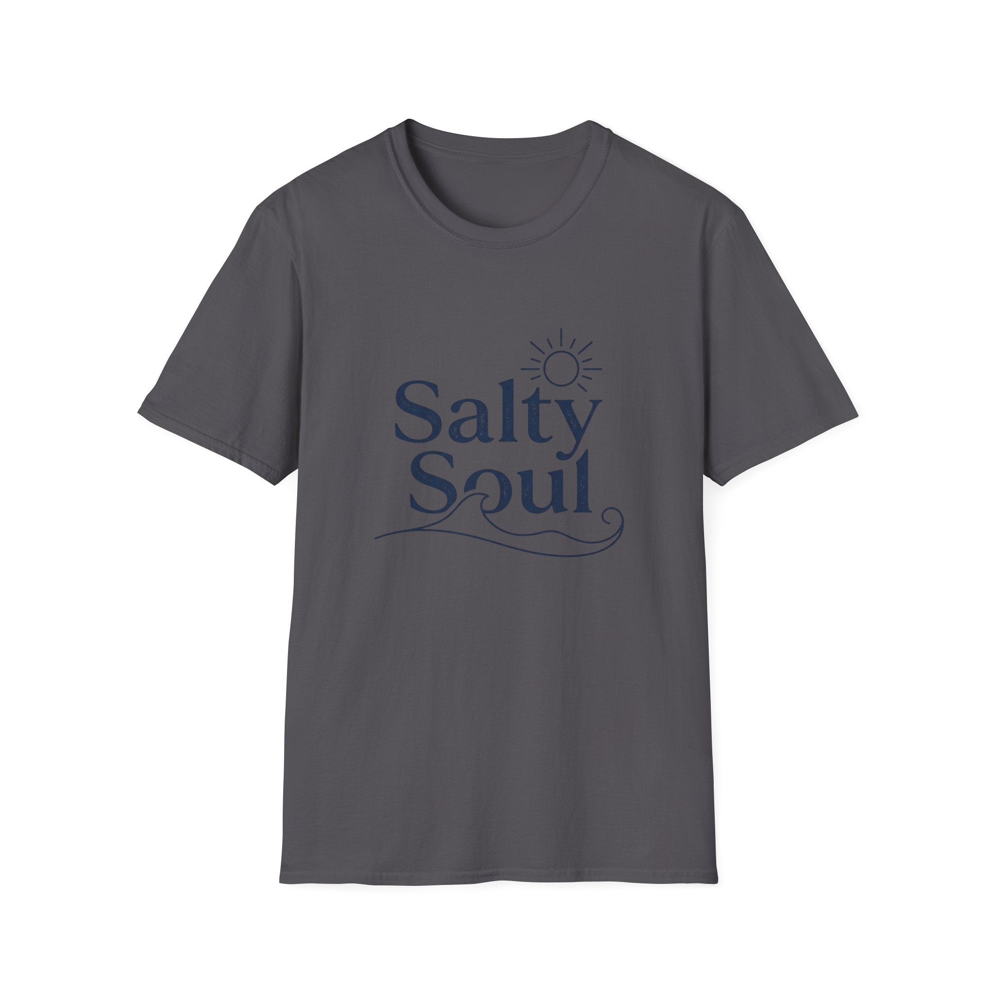 Salty Soul Beach T-Shirt — Nautical Sun & Wave Graphic Tee