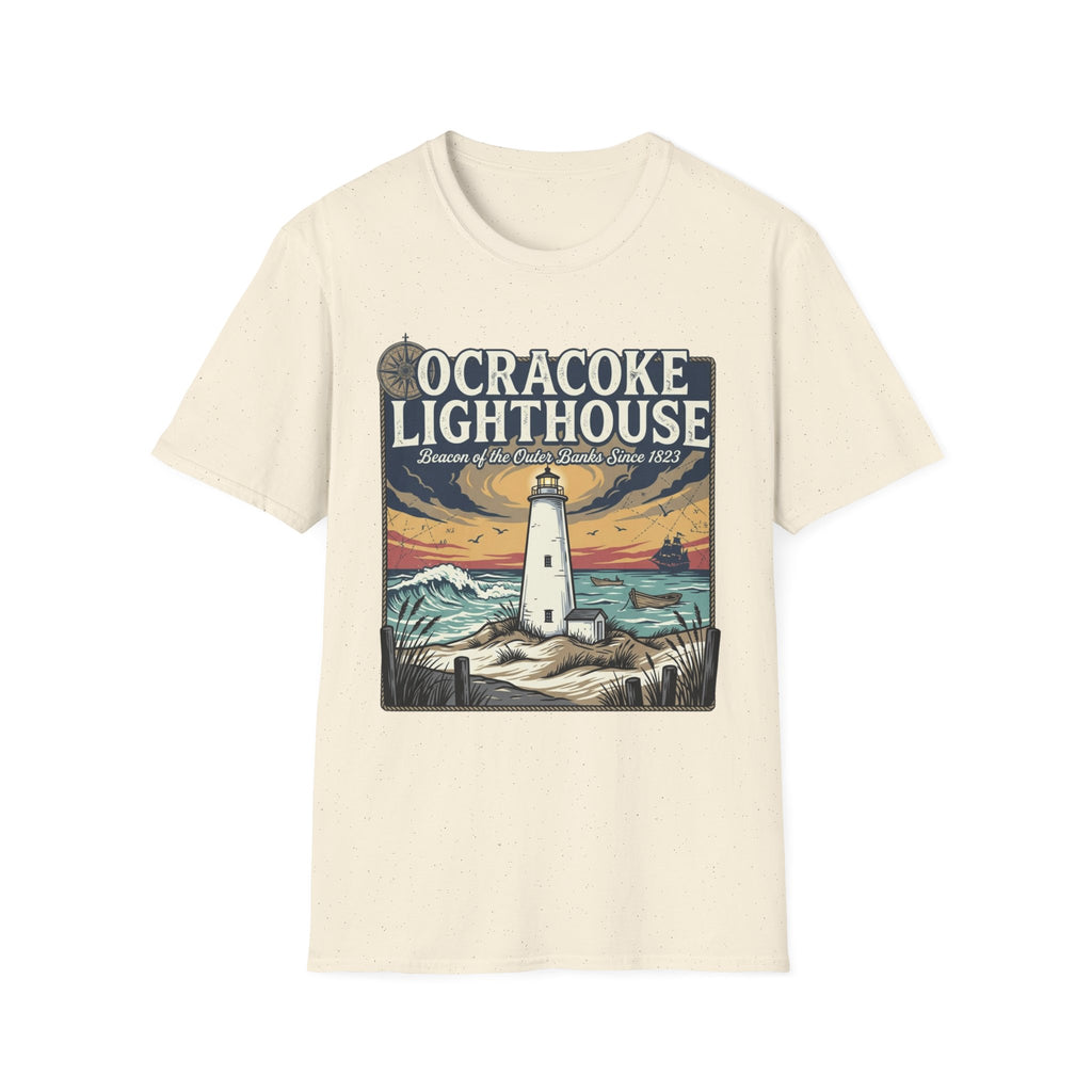 Ocracoke Lighthouse T-Shirt — Vintage Coastal Beacon Tee