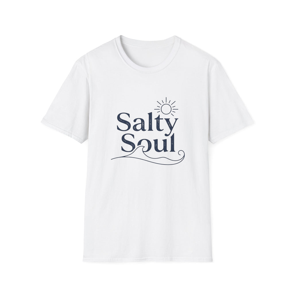 Salty Soul Beach T-Shirt — Nautical Sun & Wave Graphic Tee