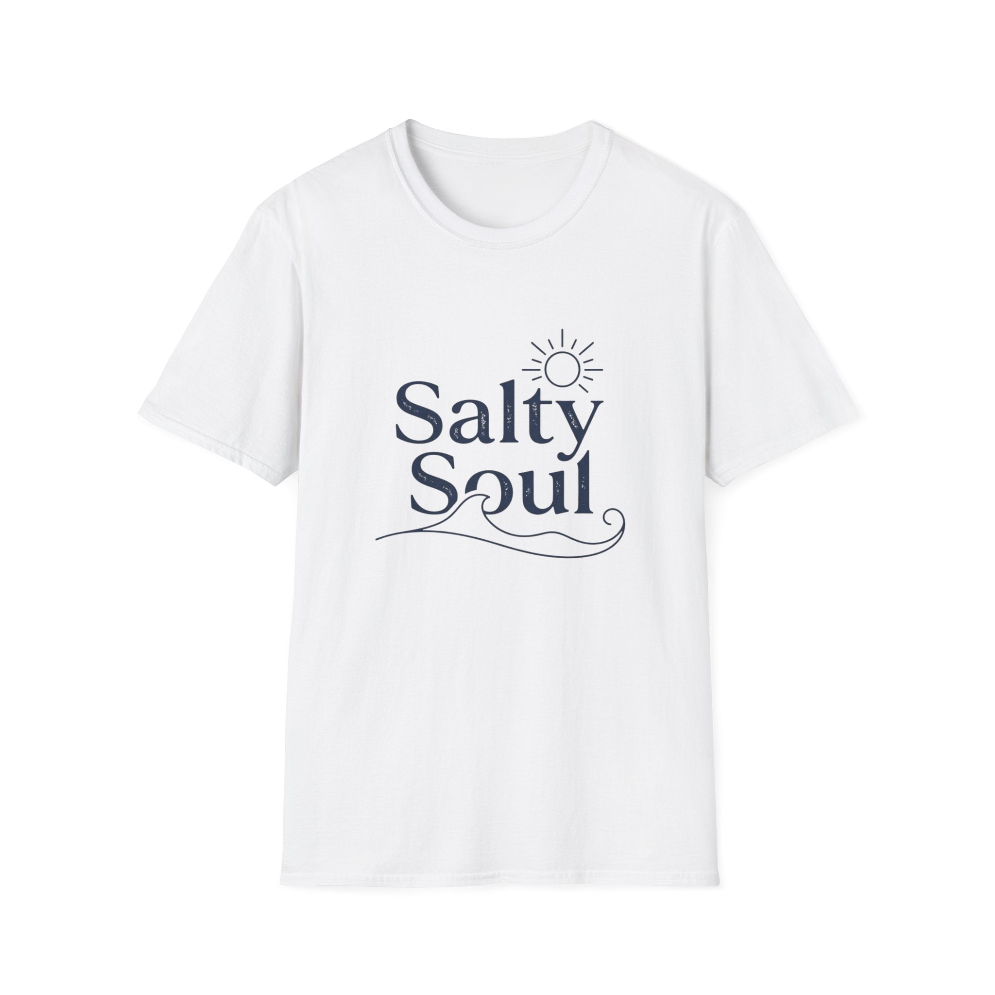 Salty Soul Beach T-Shirt — Nautical Sun & Wave Graphic Tee