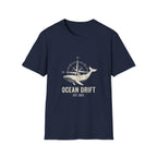 Ocean Drift Whale Compass T-Shirt — Nautical Adventure Graphic Tee