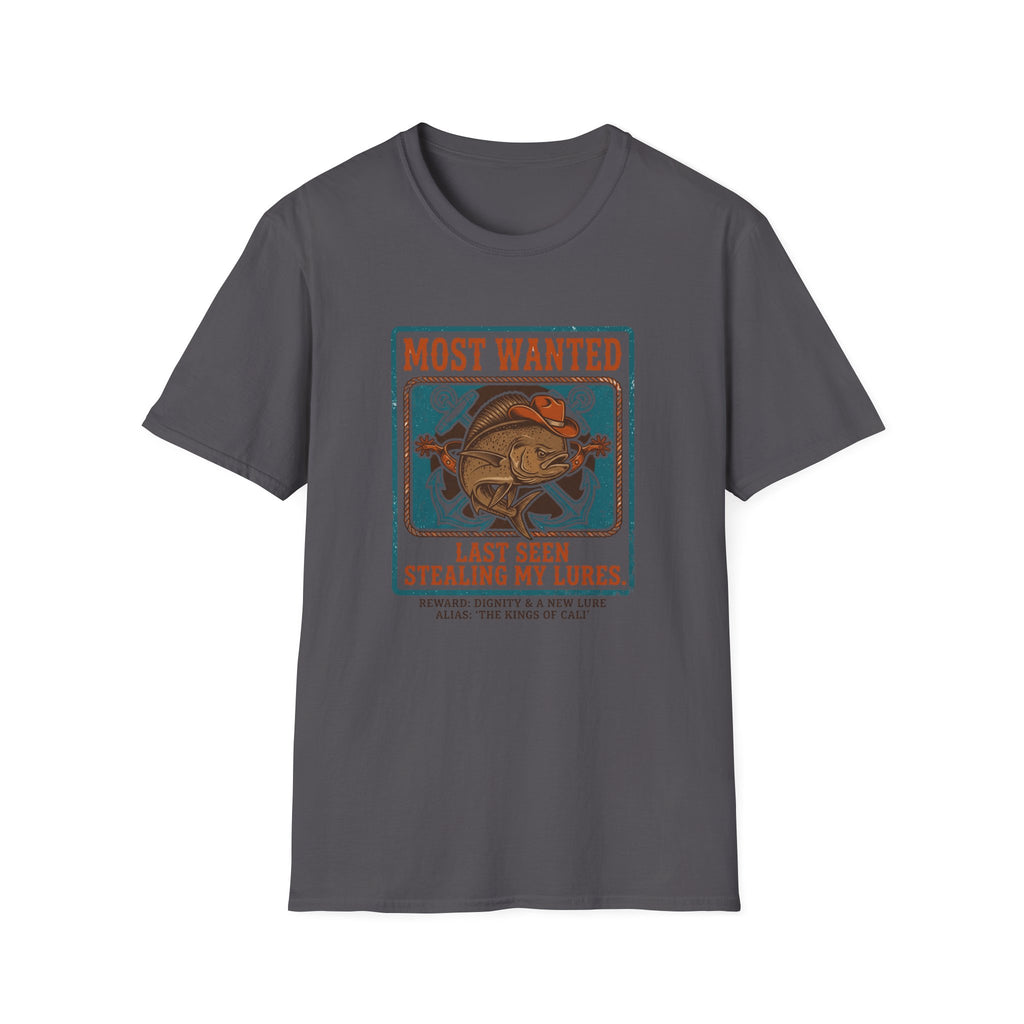 Most Wanted Fishing Shirt - "Last Seen Stealing My Lures" Tee