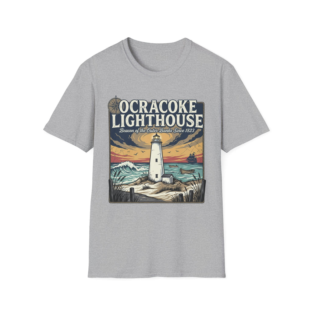 Ocracoke Lighthouse T-Shirt — Vintage Coastal Beacon Tee