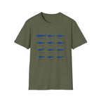 Shark Species Chart T-Shirt – Illustrated Blue Sharks Tee