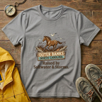 Outer Banks Horse T-Shirt — "Raised by Saltwater & Storms" Coastal Tee
