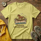 Outer Banks Horse T-Shirt — "Raised by Saltwater & Storms" Coastal Tee