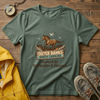 Outer Banks Horse T-Shirt — "Raised by Saltwater & Storms" Coastal Tee