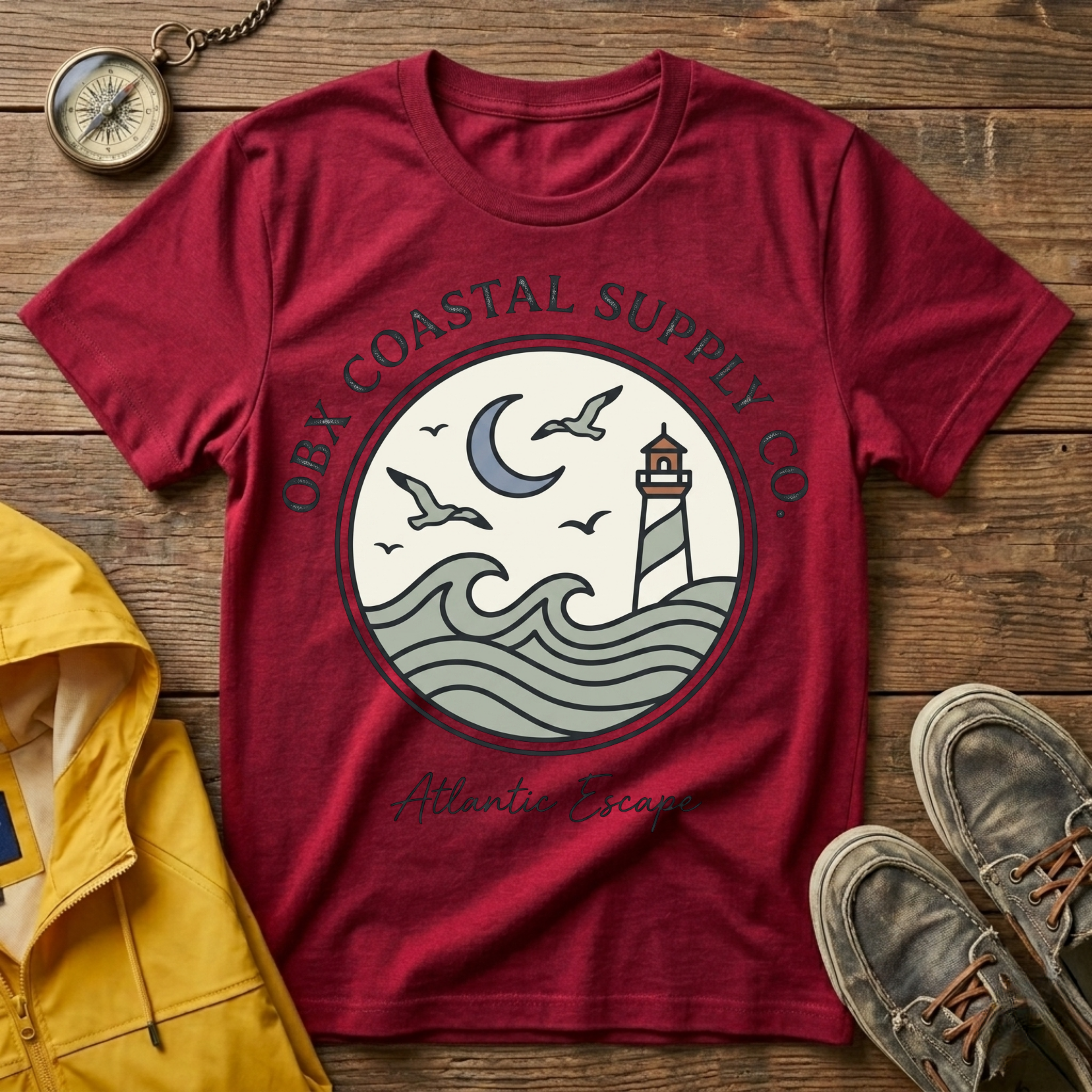 Coastal Supply Co. Graphic T-Shirt — OBX Lighthouse Beach Vibes