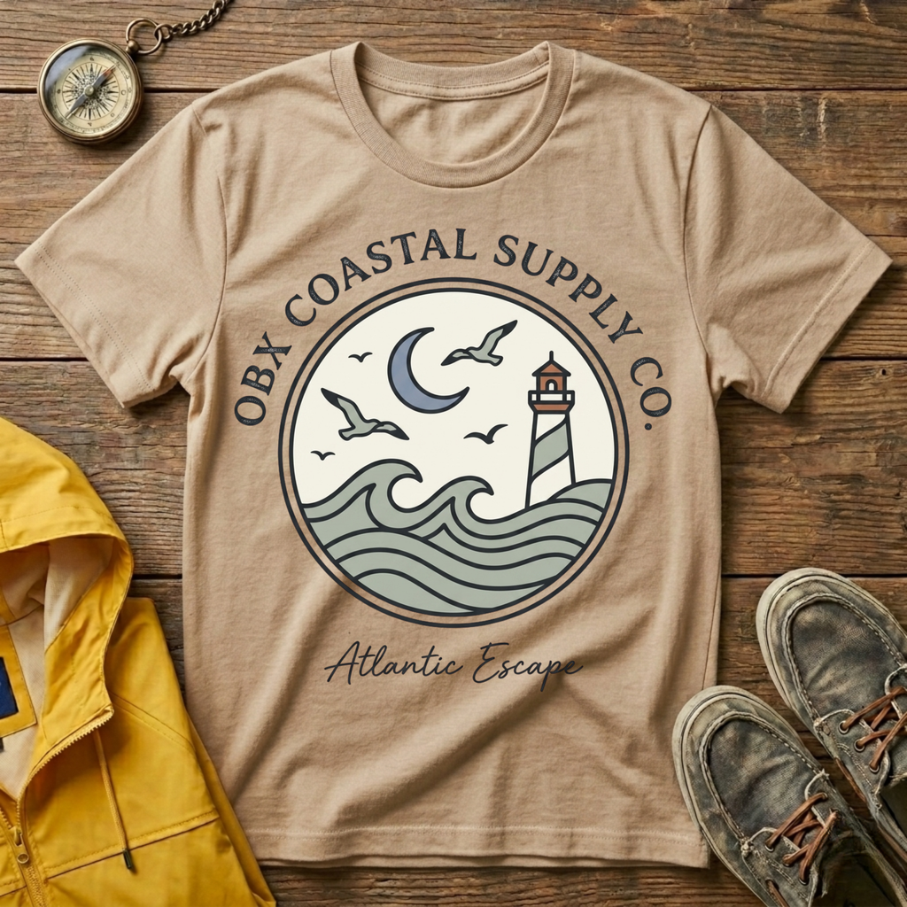 Coastal Supply Co. Graphic T-Shirt — OBX Lighthouse Beach Vibes