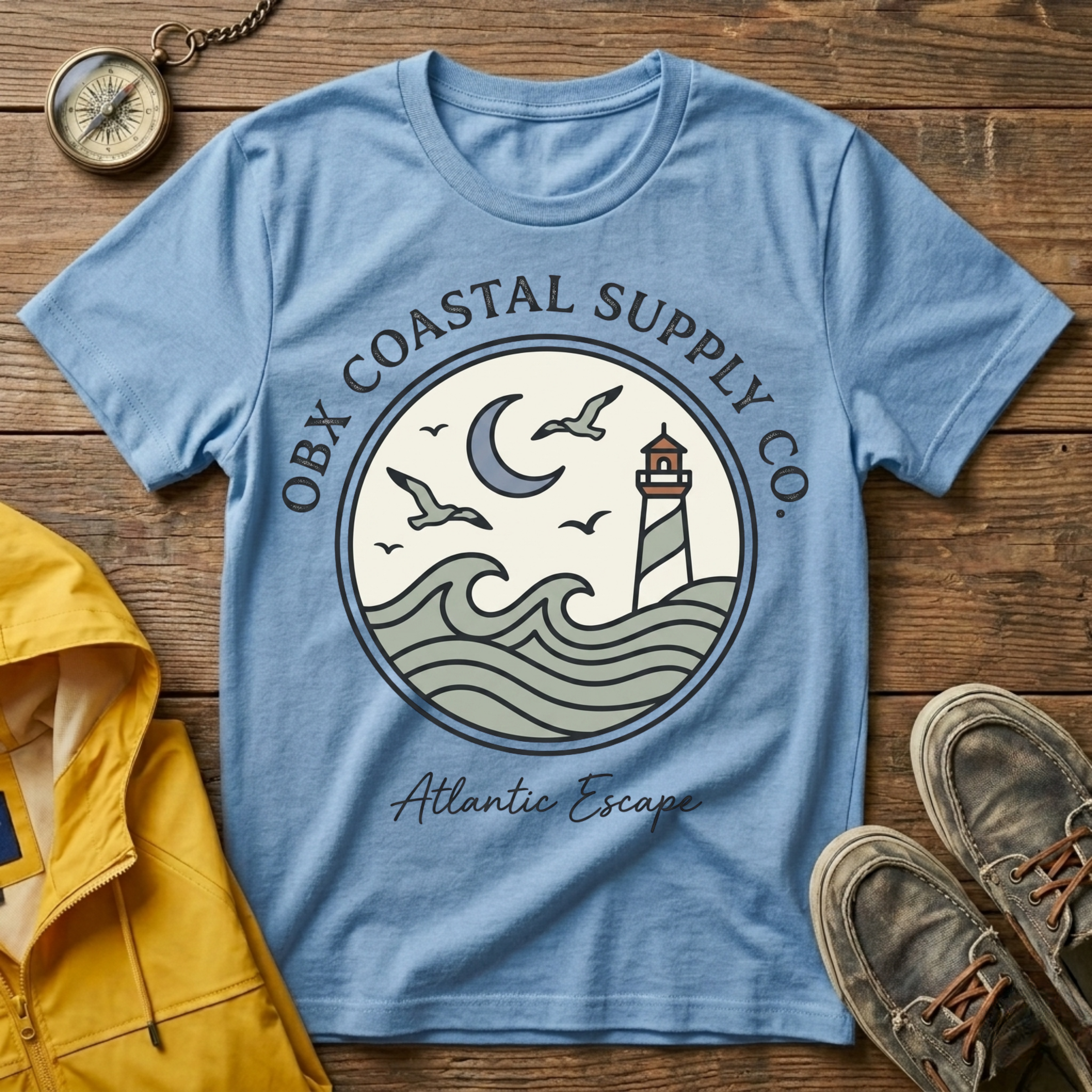 Coastal Supply Co. Graphic T-Shirt — OBX Lighthouse Beach Vibes