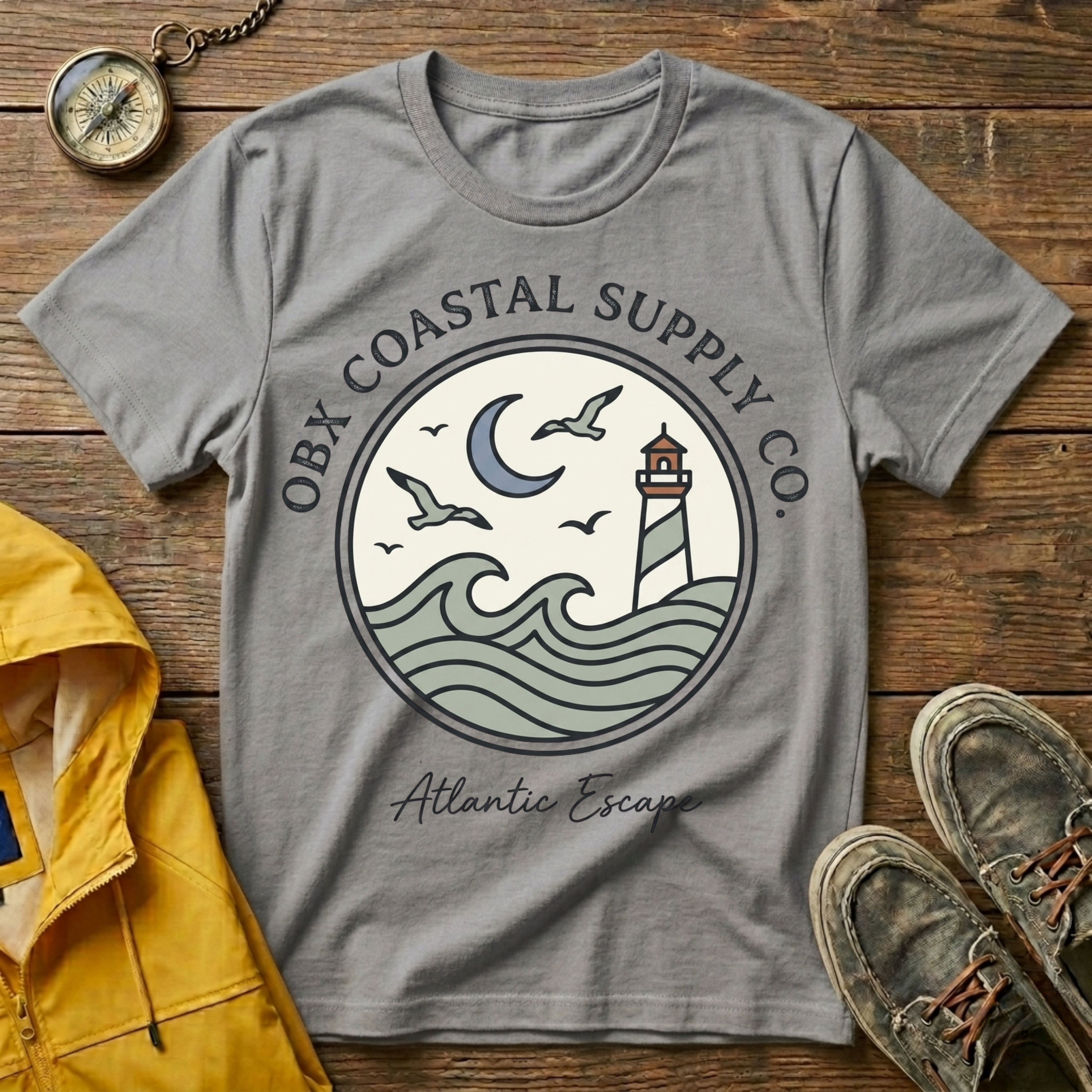 Coastal Supply Co. Graphic T-Shirt — OBX Lighthouse Beach Vibes