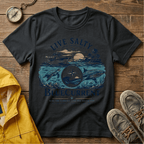 Live Salty Boat Tee — Coastal Sunset Nautical T-Shirt (BlueCurrent)