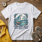 Ocean Whale T-Shirt — “Saltwater Soul • Ocean State of Mind” Graphic Tee