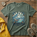 Ocean Whale T-Shirt — “Saltwater Soul • Ocean State of Mind” Graphic Tee