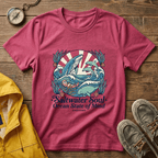 Ocean Whale T-Shirt — “Saltwater Soul • Ocean State of Mind” Graphic Tee