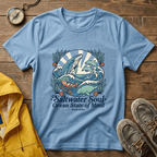 Ocean Whale T-Shirt — “Saltwater Soul • Ocean State of Mind” Graphic Tee