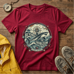 T-Shirt — "Beyond the Horizon" Shark Compass Graphic Tee