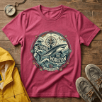 T-Shirt — "Beyond the Horizon" Shark Compass Graphic Tee