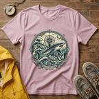 T-Shirt — "Beyond the Horizon" Shark Compass Graphic Tee
